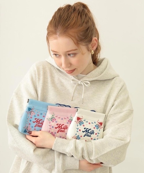 MILKFED. / FLOWER PATTERN SPRING POUCH