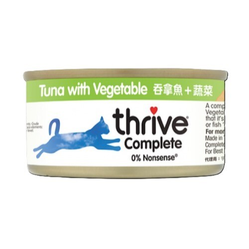 Thrive 脆樂芙 貓咪主食罐頭 吞拿魚+蔬菜  75G
