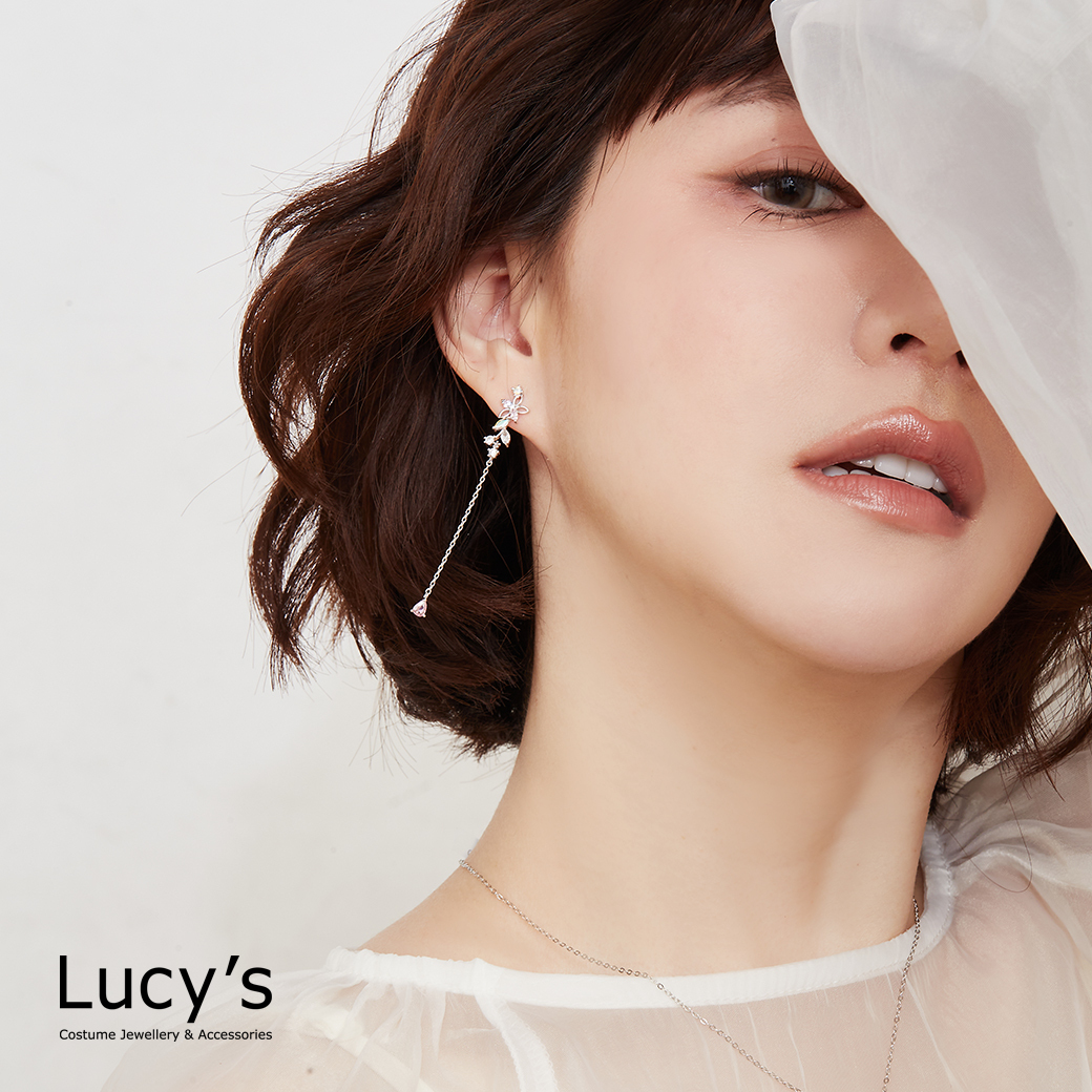 花漾珍珠 耳環 (三色) (129451/129452/129453)