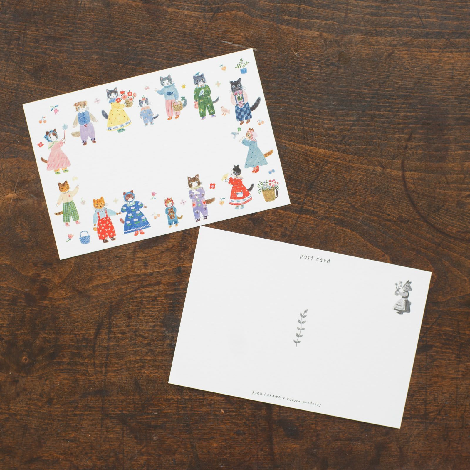 cozyca products｜Aiko Fukawa・明信片箋「Little fluffy friends」表現社 / JAPAN
