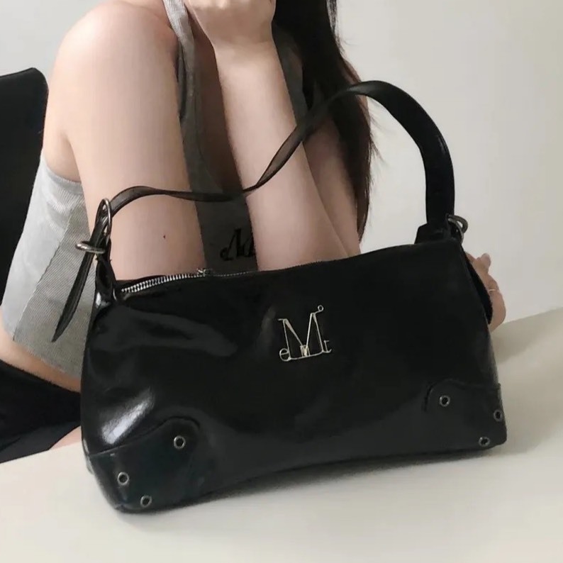 （預購）韓國 MUCENT 兩用腋下包 金屬LOGO 斜背包 側背包