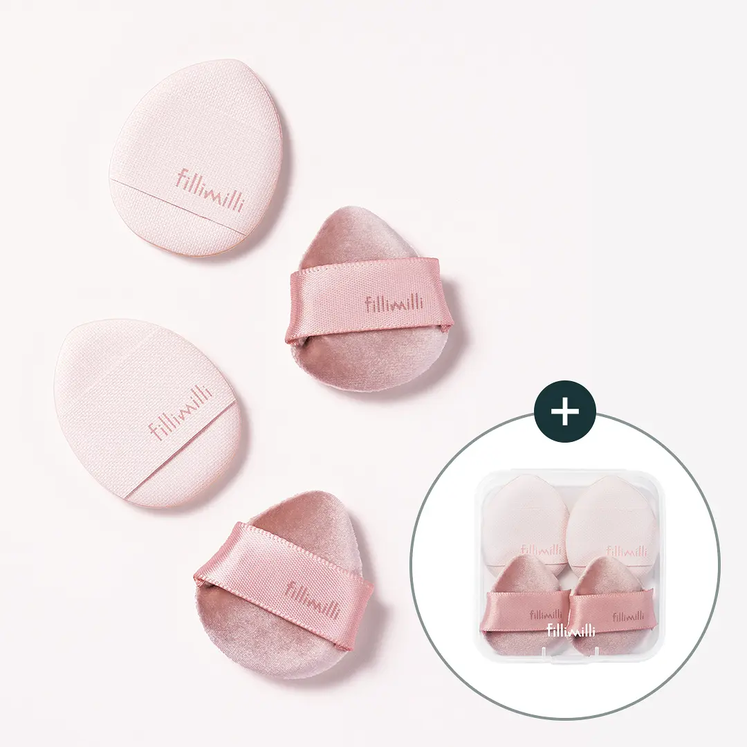 【1/3 - 7/3 韓國連線OY大促銷】Fillimilli粉嫩絲絨迷你胭脂粉撲 4Pcs 連盒
