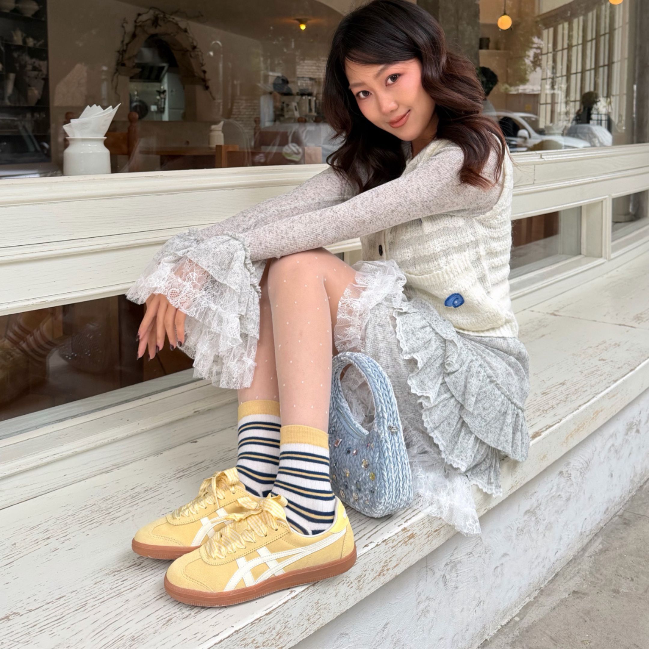 NICEDAY 代購Onitsuka Tiger 鬼塚虎Tokuten 黃白黃蛋黃麂皮復古薄底