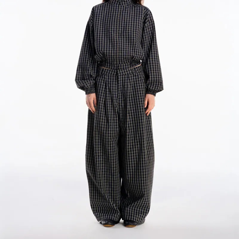 <快速出貨>PUSH PUSH PP Gingham Wide Pants 格紋 寬版長褲