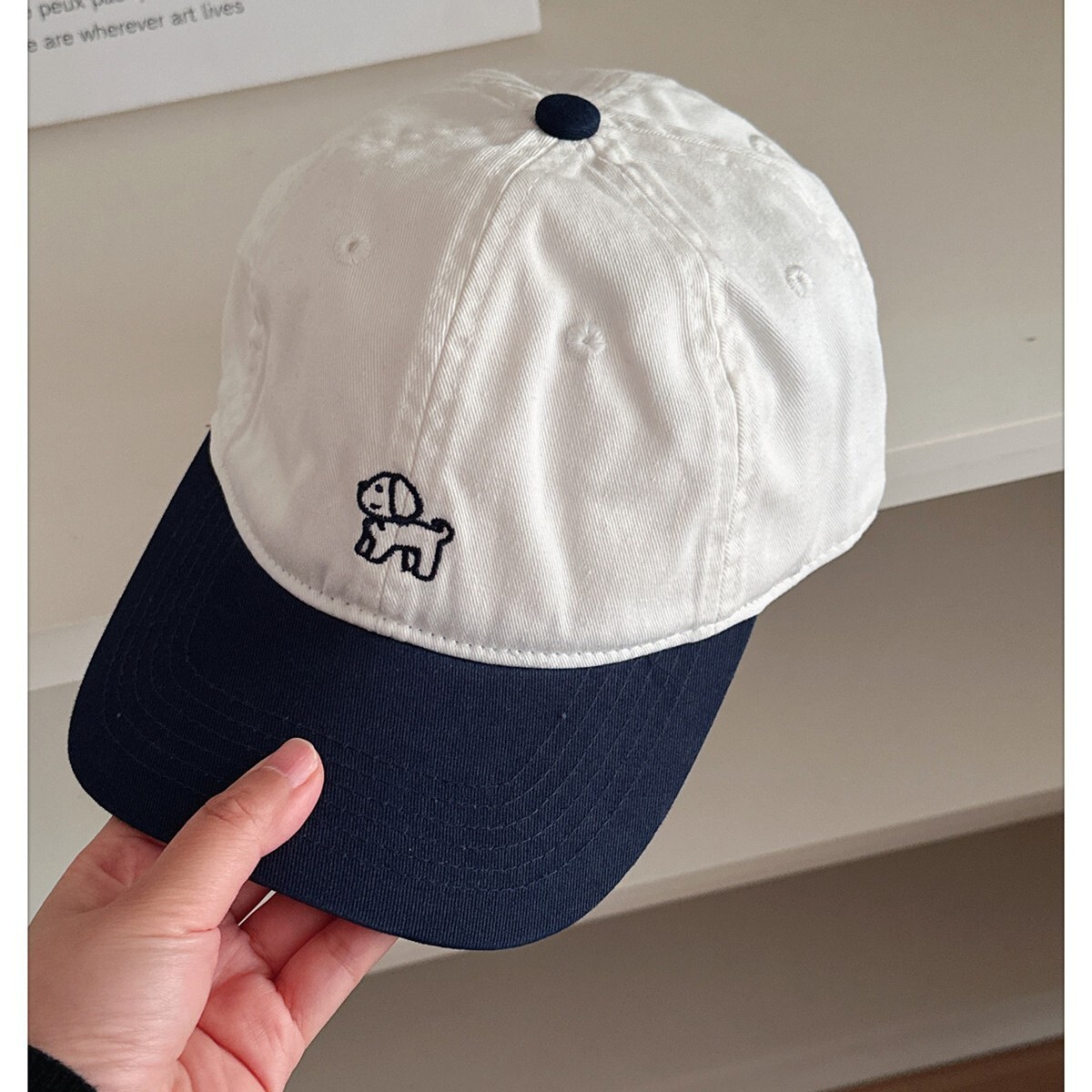 Japanese Style Cartoon Puppy Embroidered Baseball Cap