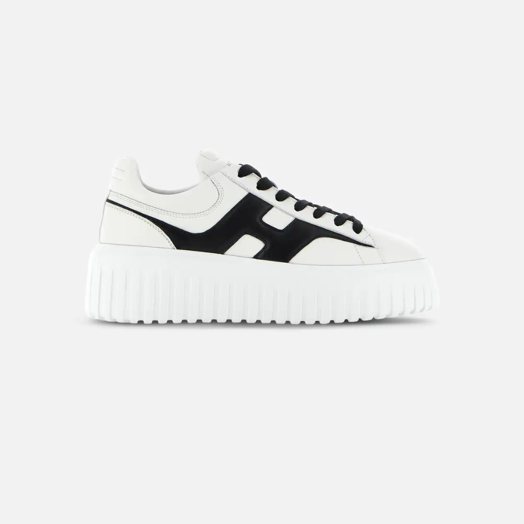 1LN0308-007 [HOGAN] Sneakers Hogan H-Stripes White Black (SS26) #HXW6450FE91-LE9-0001 (S-BR-E)
