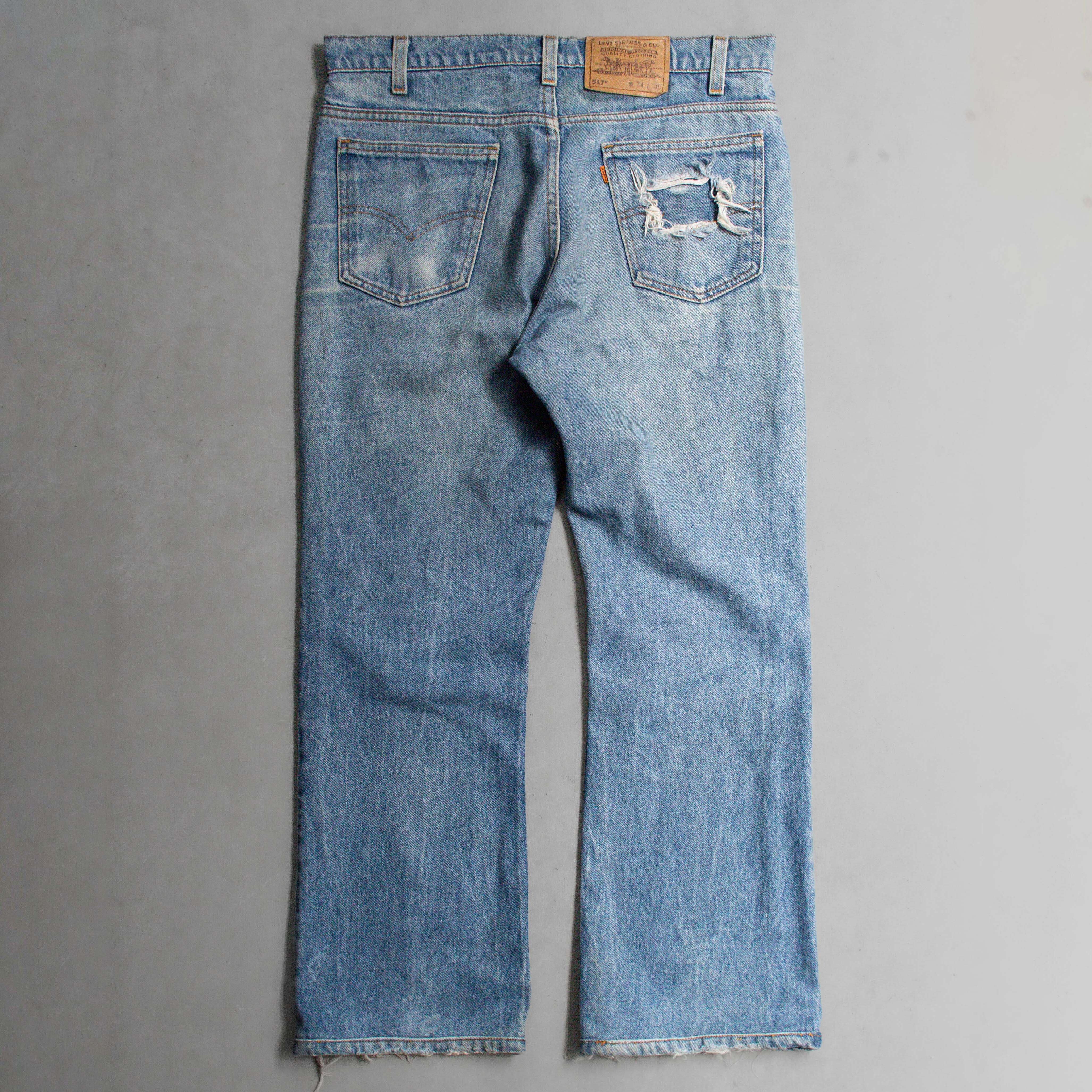 VINTAGE LEVIS 517 DENIM PANTS 美國製 靴型 喇叭 牛仔 丹寧 長褲 F