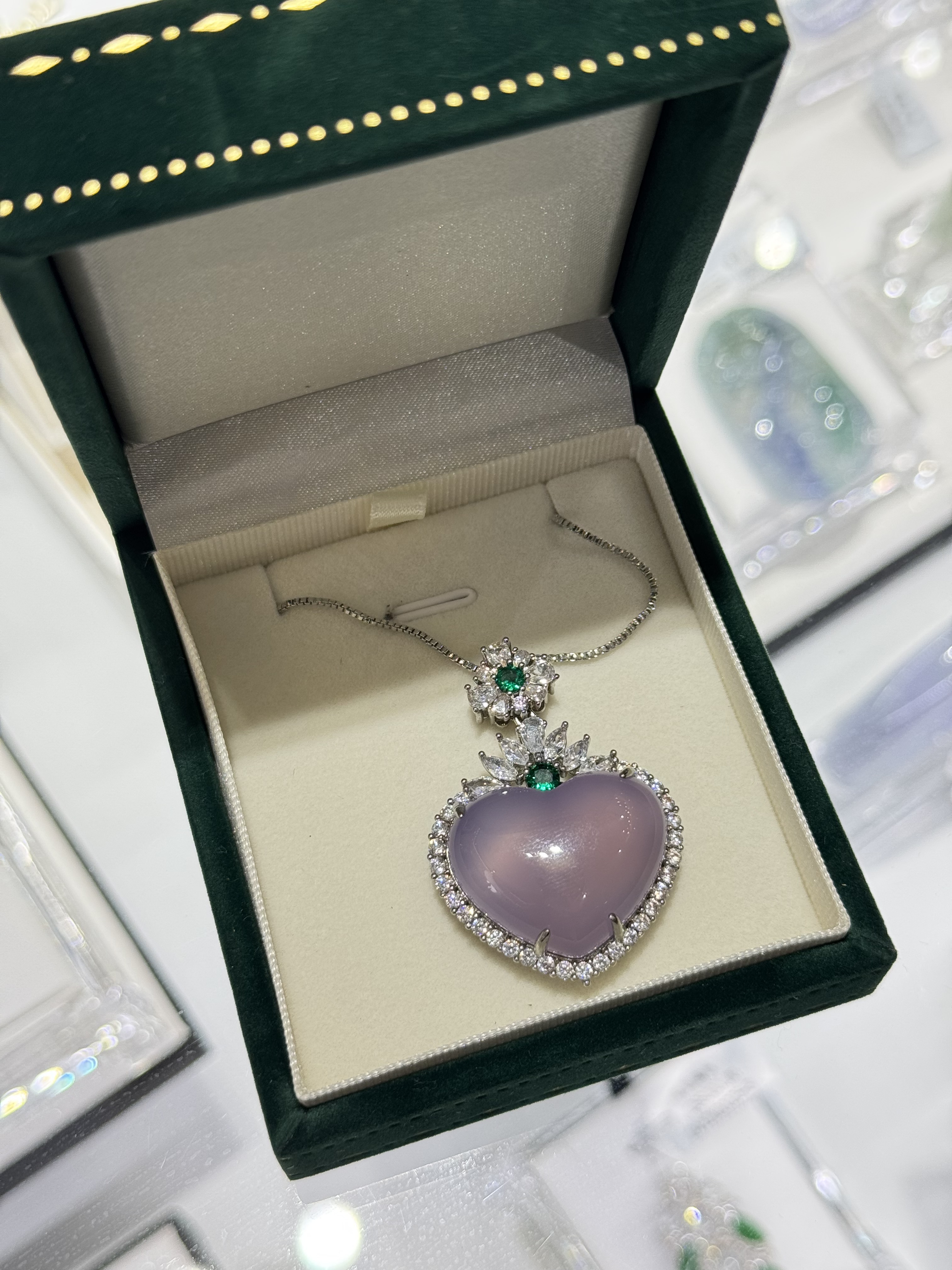 （6706）玉髓紫愛心（10）高43MM 寬30MM 厚11MM