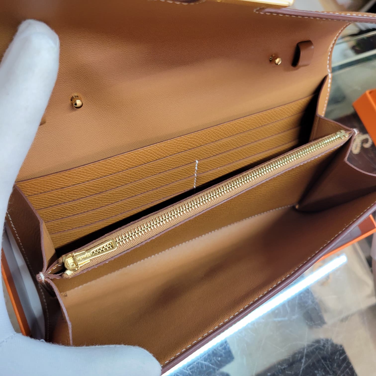UNUSED HERMES CONSTANCE TO GO GOLD CC ESPOM 金棕色 金扣