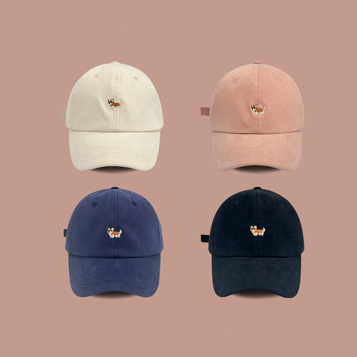 Japanese Style Cute Corgi Cartoon Cap