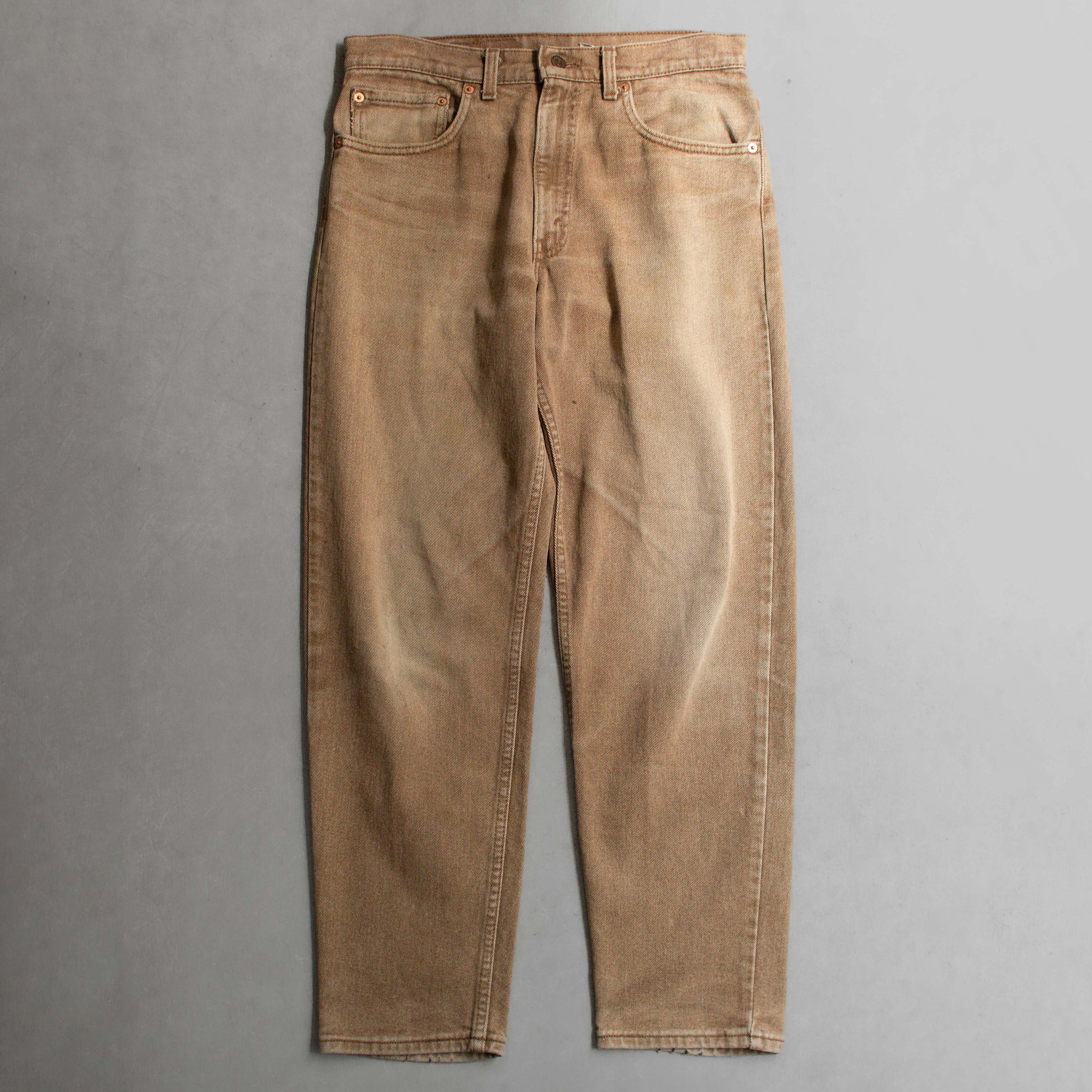VINTAGE LEVIS 550 DENIM PANTS 美國製 卡其 錐形 牛仔 丹寧 長褲