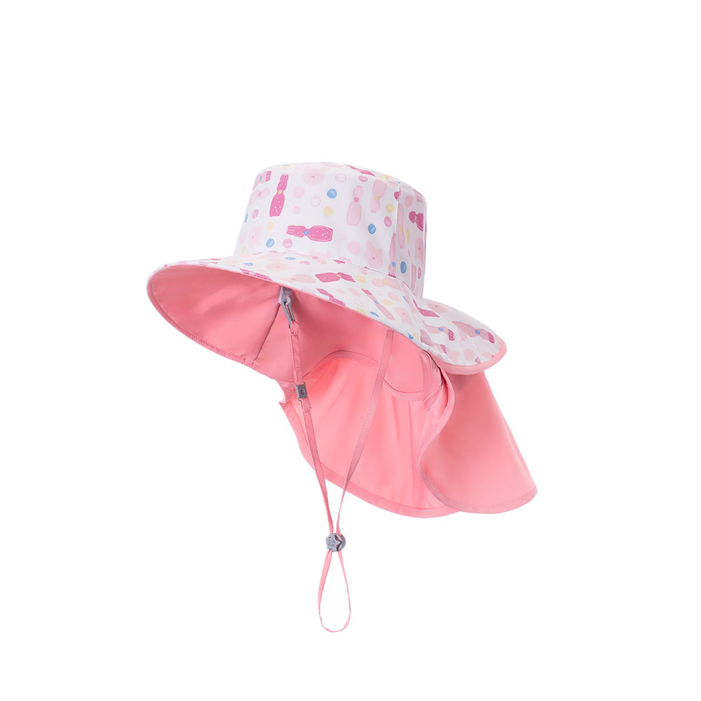 台灣BrilleBrille UPF50+物理防曬鬆緊版尾巴可收放型防曬帽 - 草莓汽水 (禮盒包裝)