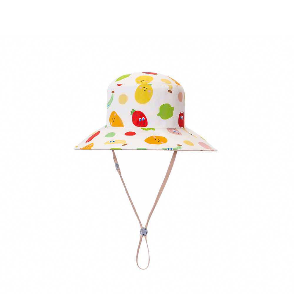 台灣BrilleBrille UPF50+物理防曬鬆緊版尾巴可收放型防曬帽 - 夏日水果吧 (禮盒包裝)