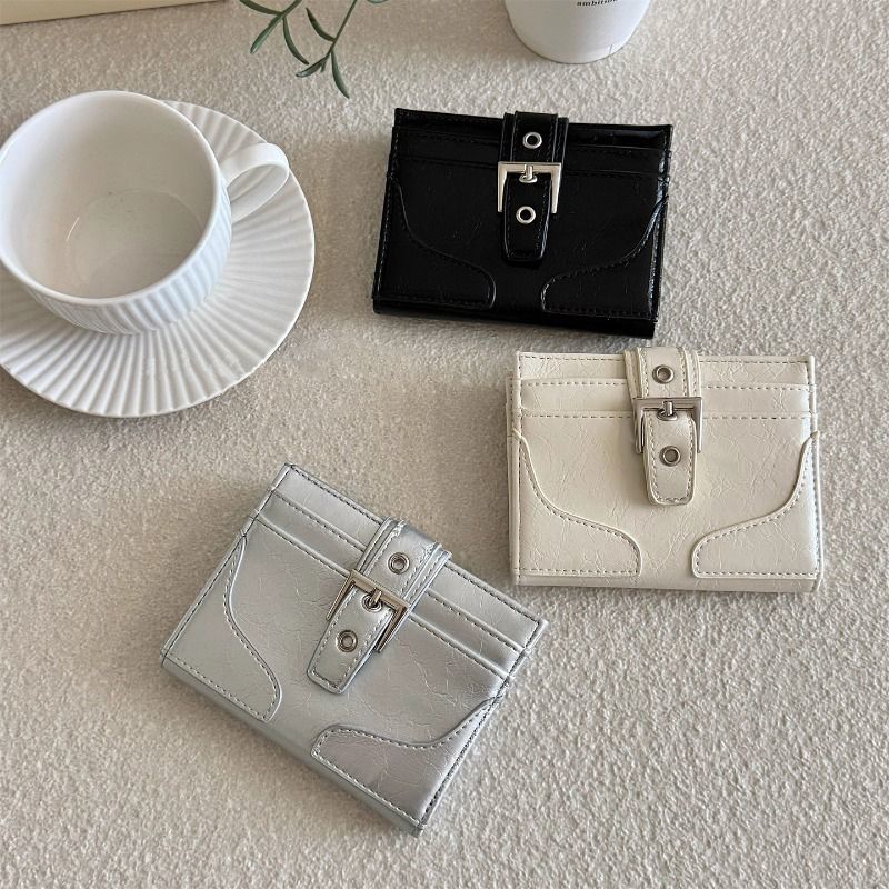 Korean Style Studded Crack Pattern Wallet