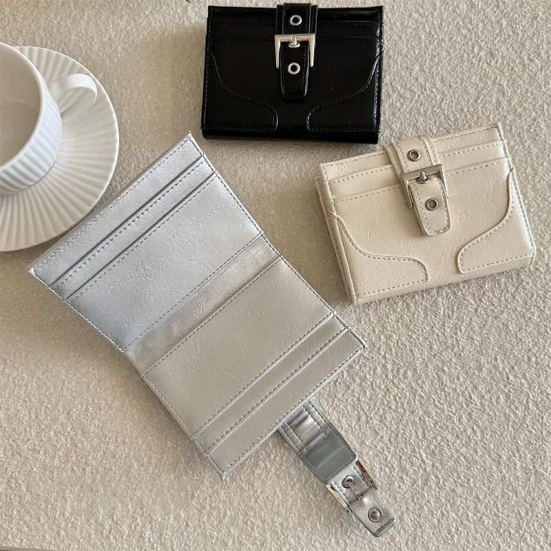 Korean Style Studded Crack Pattern Wallet