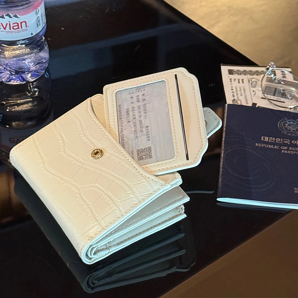 Korean Style Stone Pattern Short Wallet