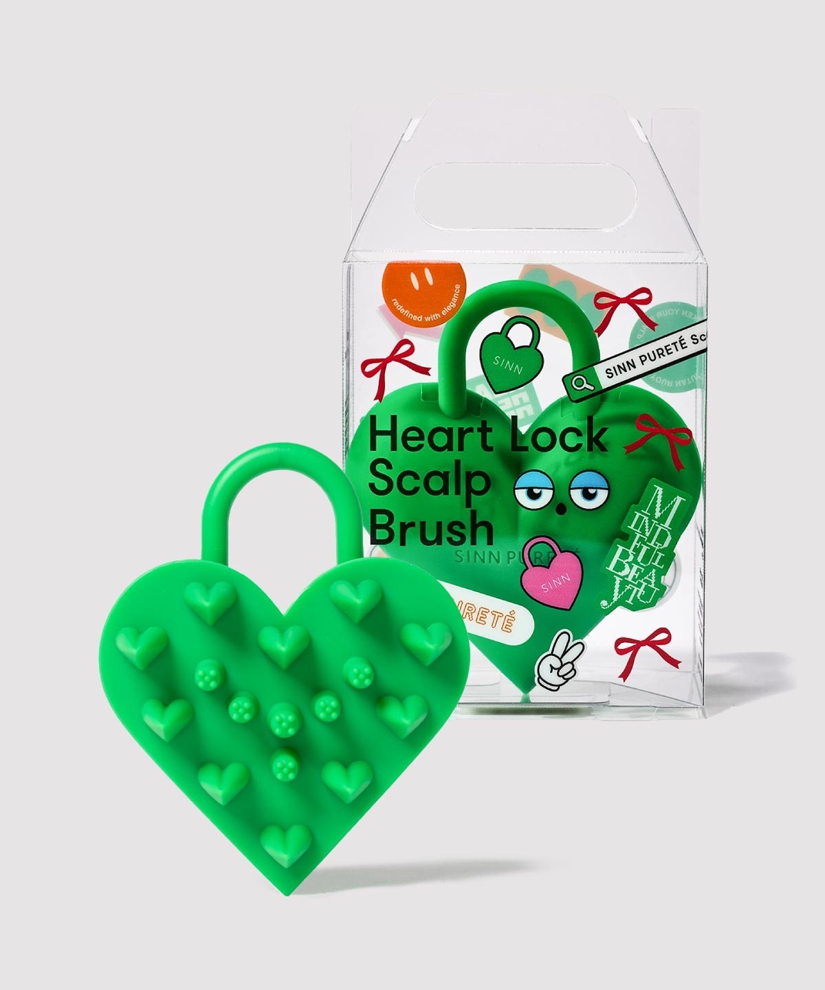 SINN PURETE 愛心鎖頭皮按摩刷｜BV綠