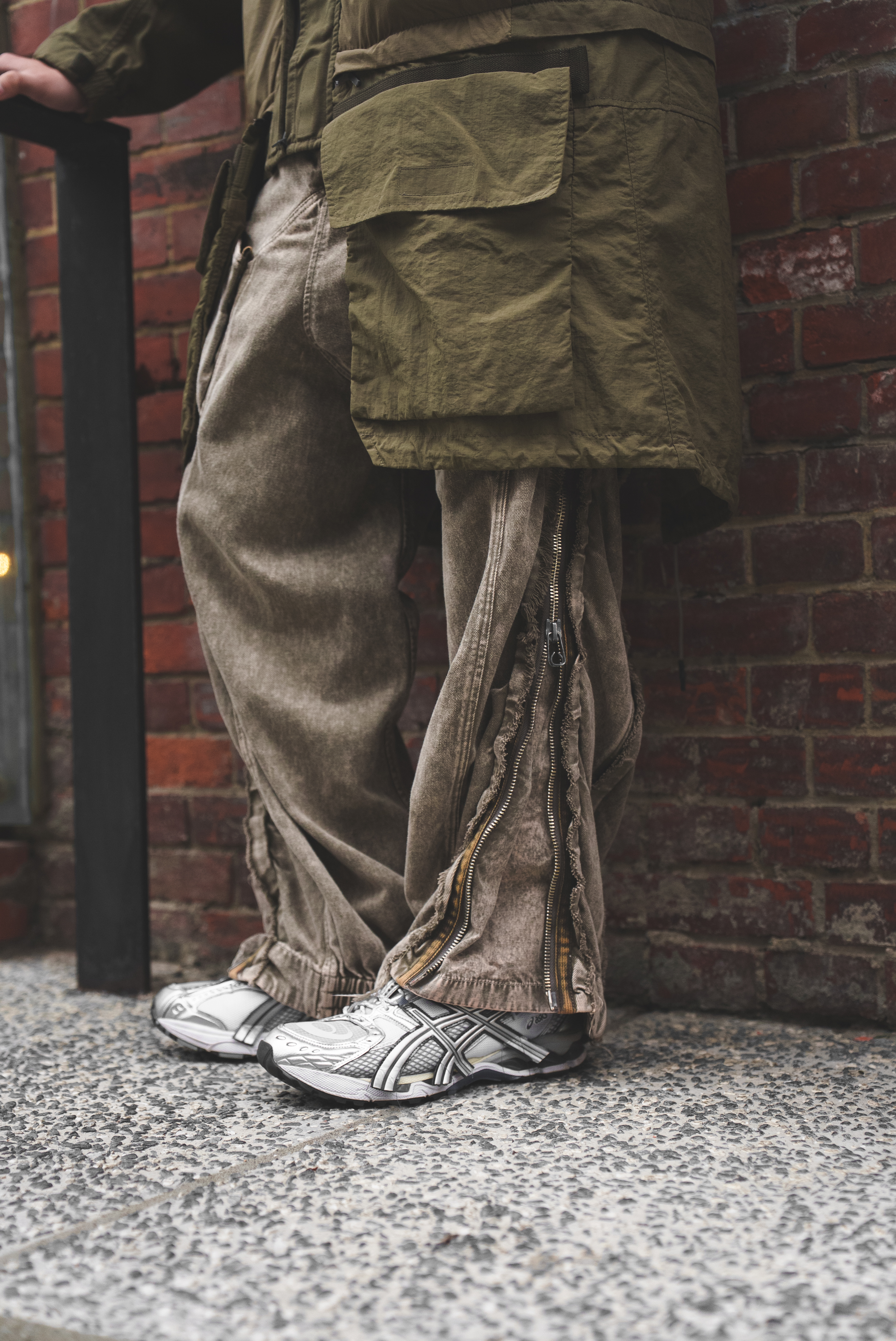 【Focus Store】現貨 Hamcus FW25 DUSZEN EX-6 / Wayfarer‘s Heavy-Wash Tassel-Striped Jeans 重度水洗流蘇條紋牛仔褲 TM00725-1(QS)