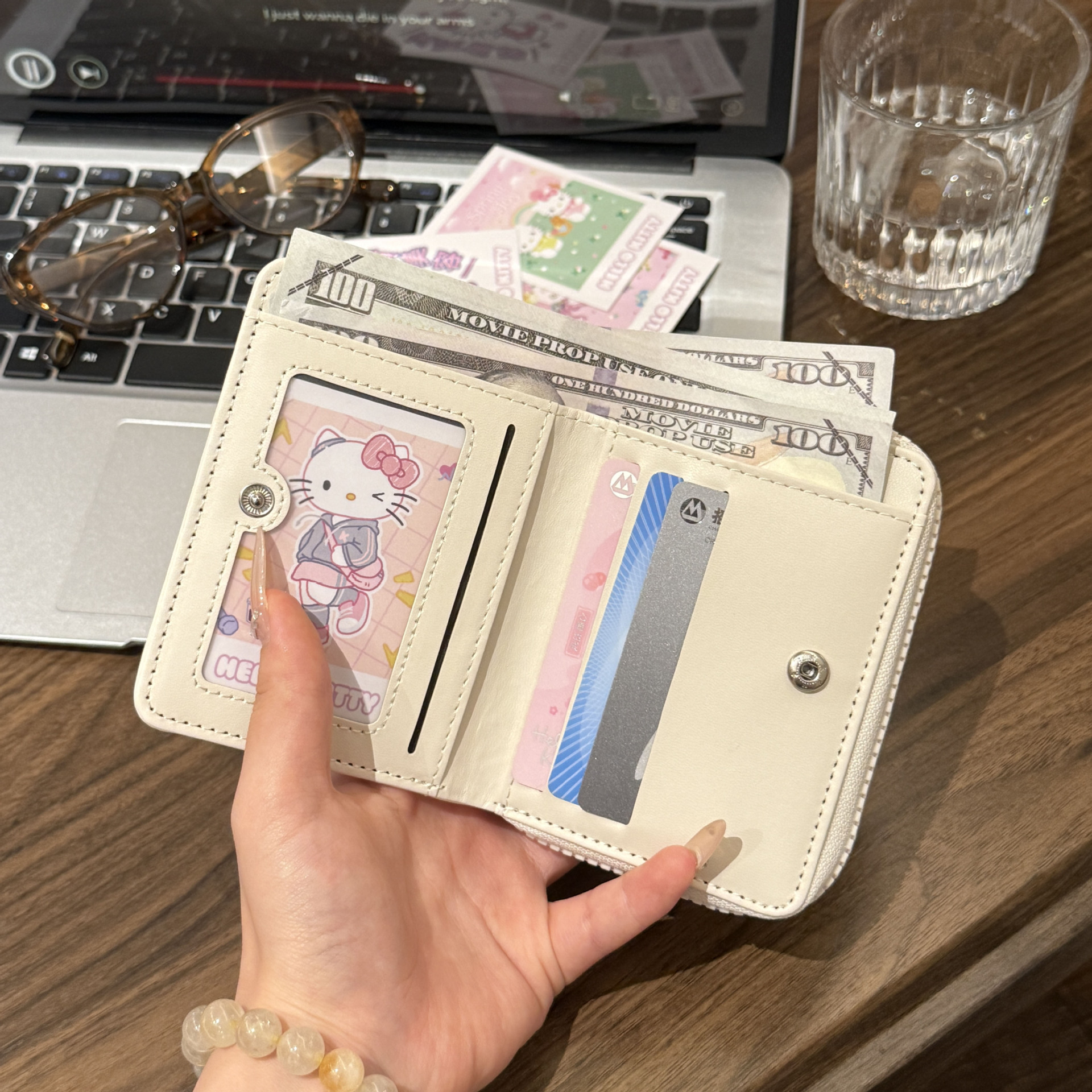 Cute Fresh Little Bear Short Wallet