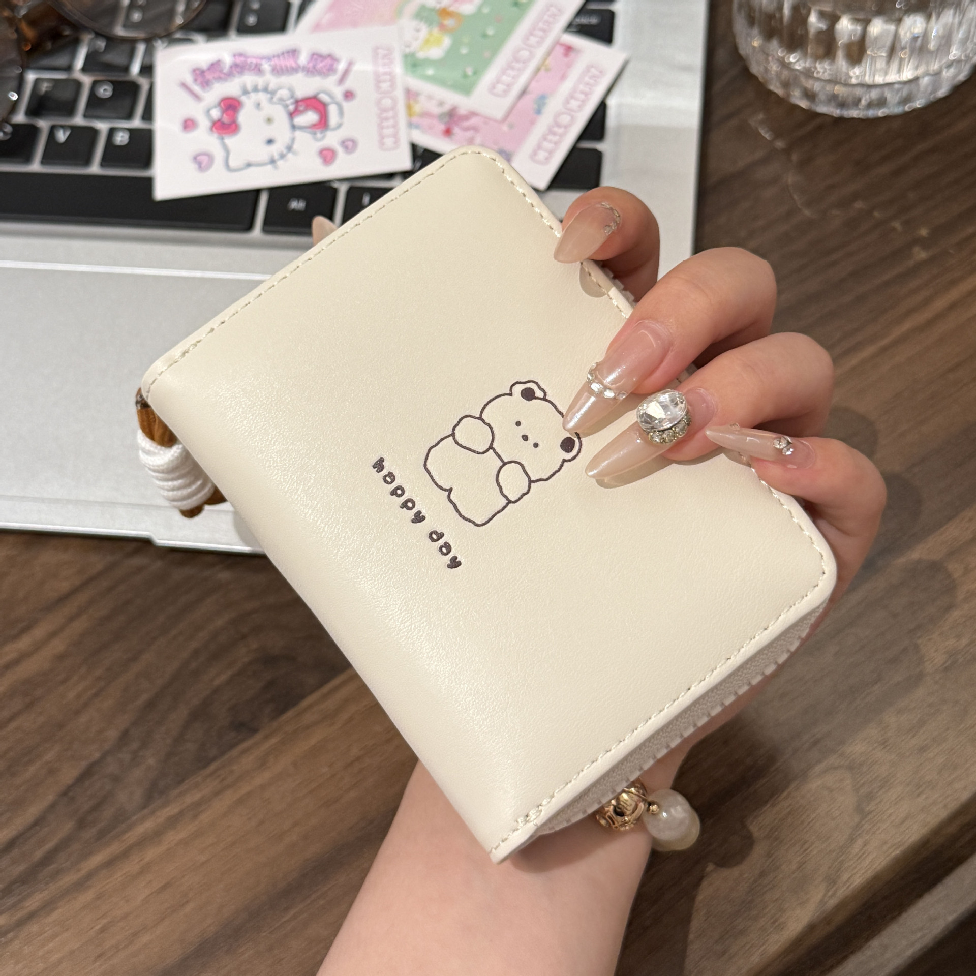 Cute Fresh Little Bear Short Wallet