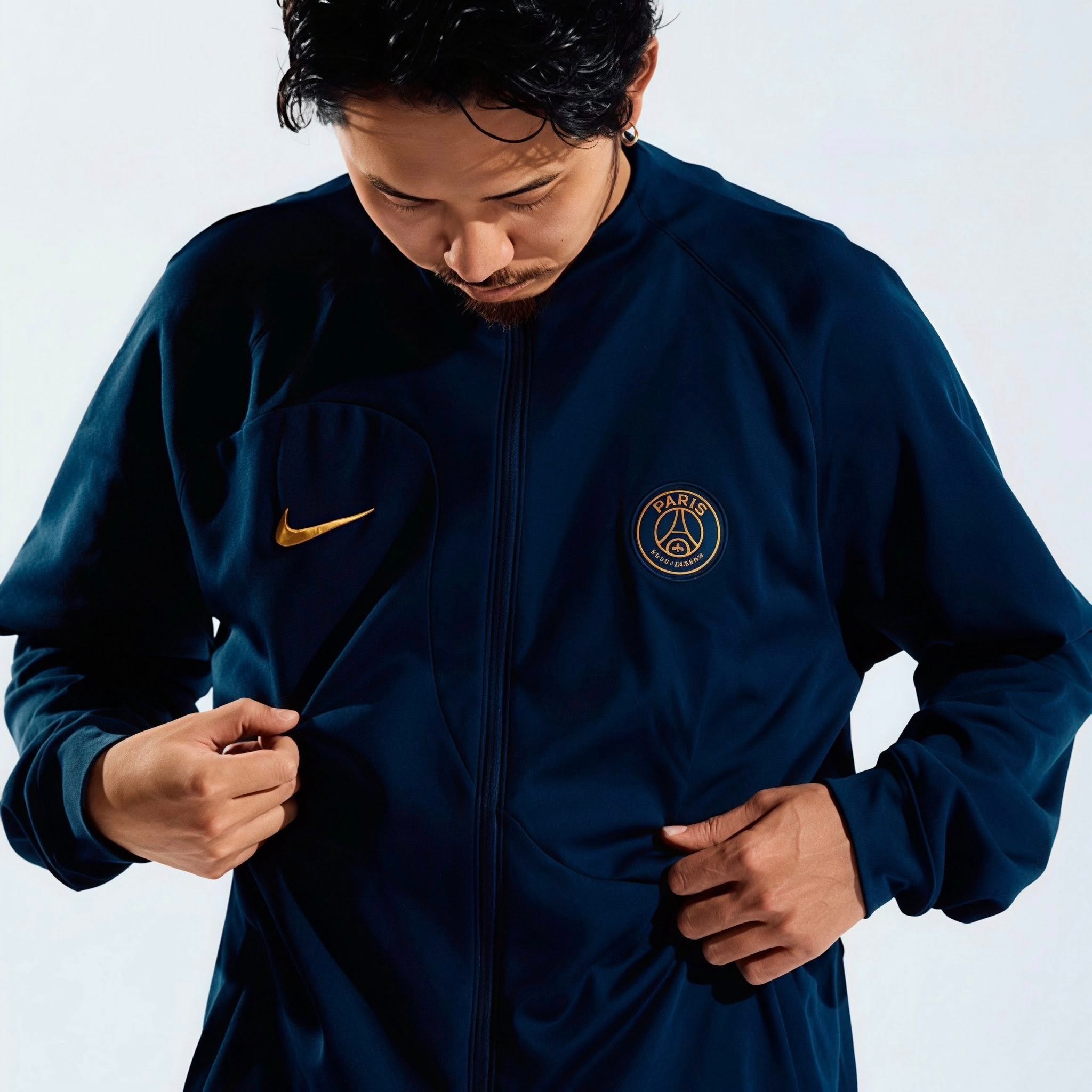 Ligue 1外套 Paris Saint-Germain 巴黎聖日耳曼 深藍金字 Nike Jacket 外套 聚脂纖維 環保材質 全新