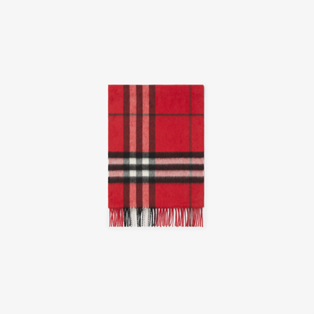 1FF0101-443 [BURBERRY] Checkered Cashmere Scarf Postal Red (SS26) #81126401 (F-EU-E)