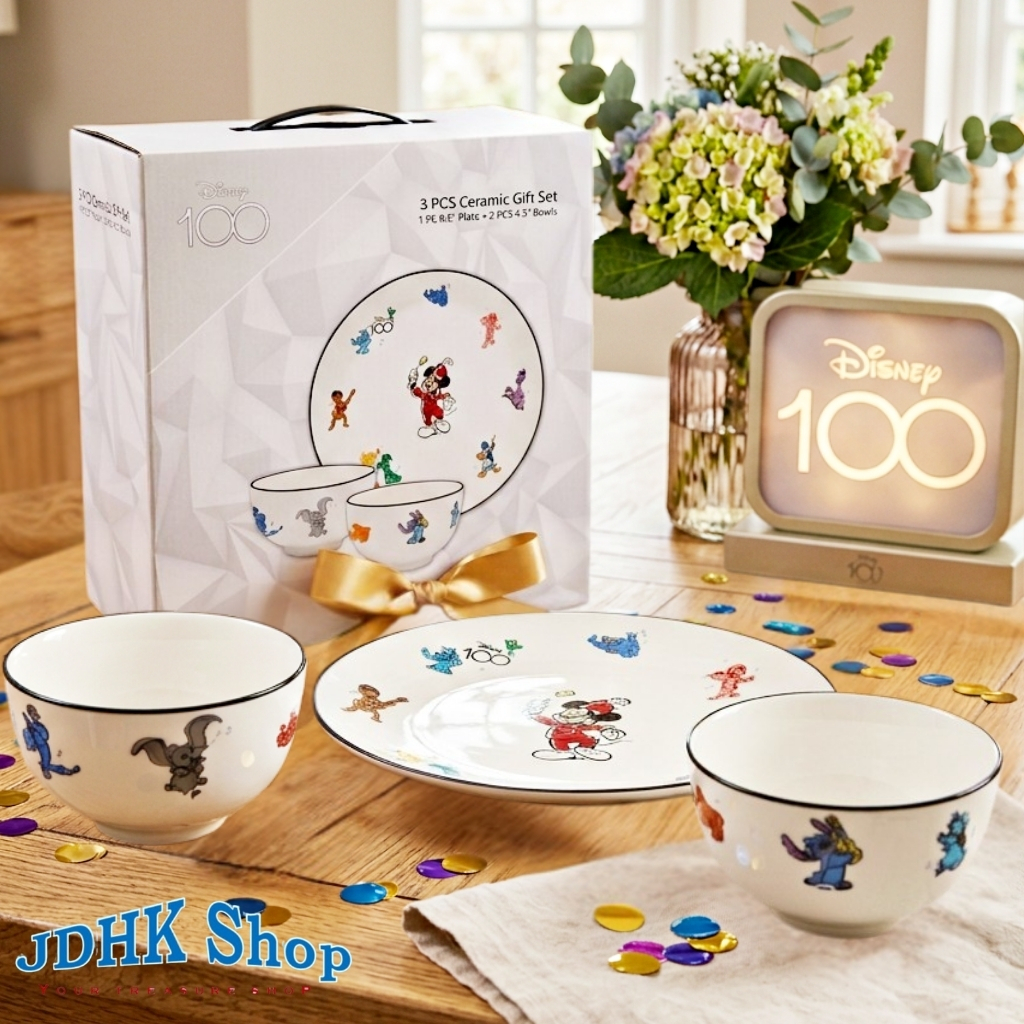 迪士尼米奇 - 3P 陶瓷廚具禮盒套裝(碗,碟)