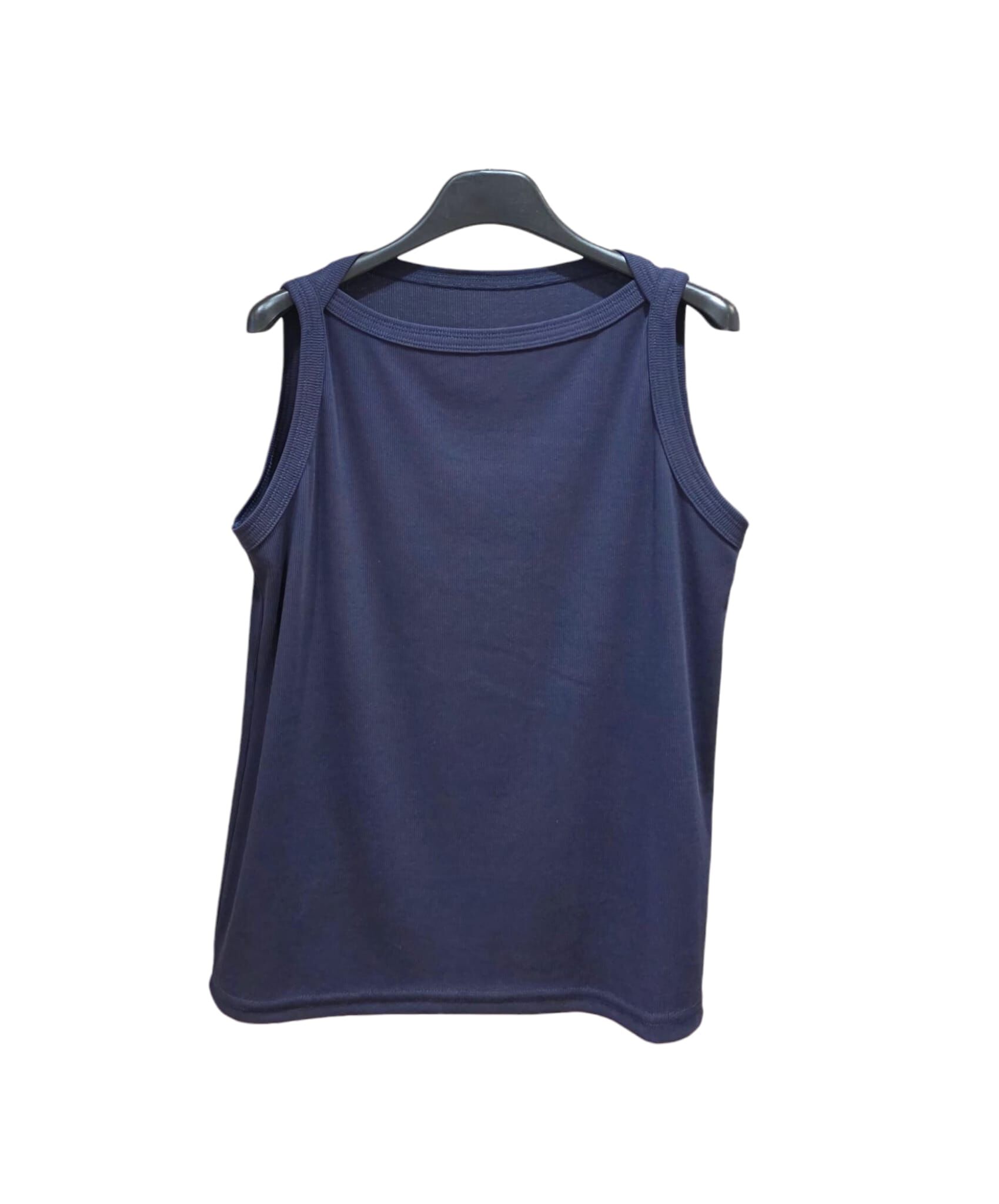 A5 #23370 益力多形坑紋背心 - 寶藍