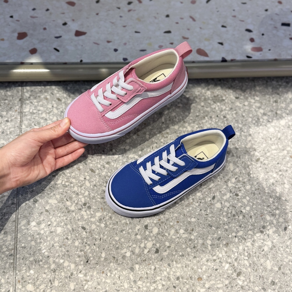 Vans Old Skool 日本新款 粉色 皇家藍 藍色 魔鬼氈 中童 童鞋 V36PS