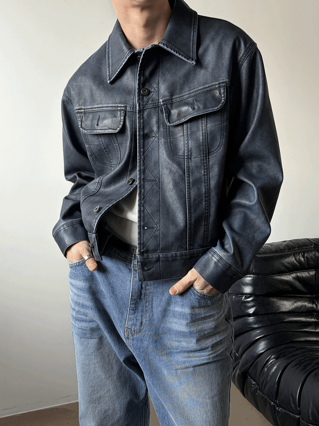 Lexon 復古皮革卡車司機夾克