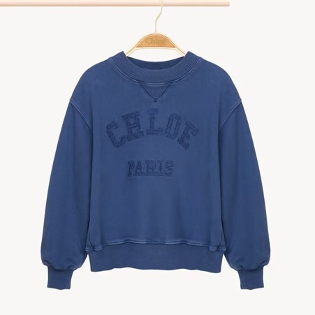 1FF0101-451 [CHLOE] Kids' Logo Sweater Glacier Washed (SS26) #CH26SB2084380S (C-EU-E)