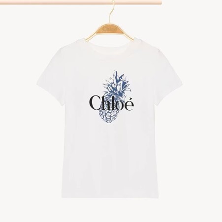 1FF0101-455 [CHLOE] Kids' Logo T-Shirt Off White (SS26) #CH26SB20855117 (C-EU-E)