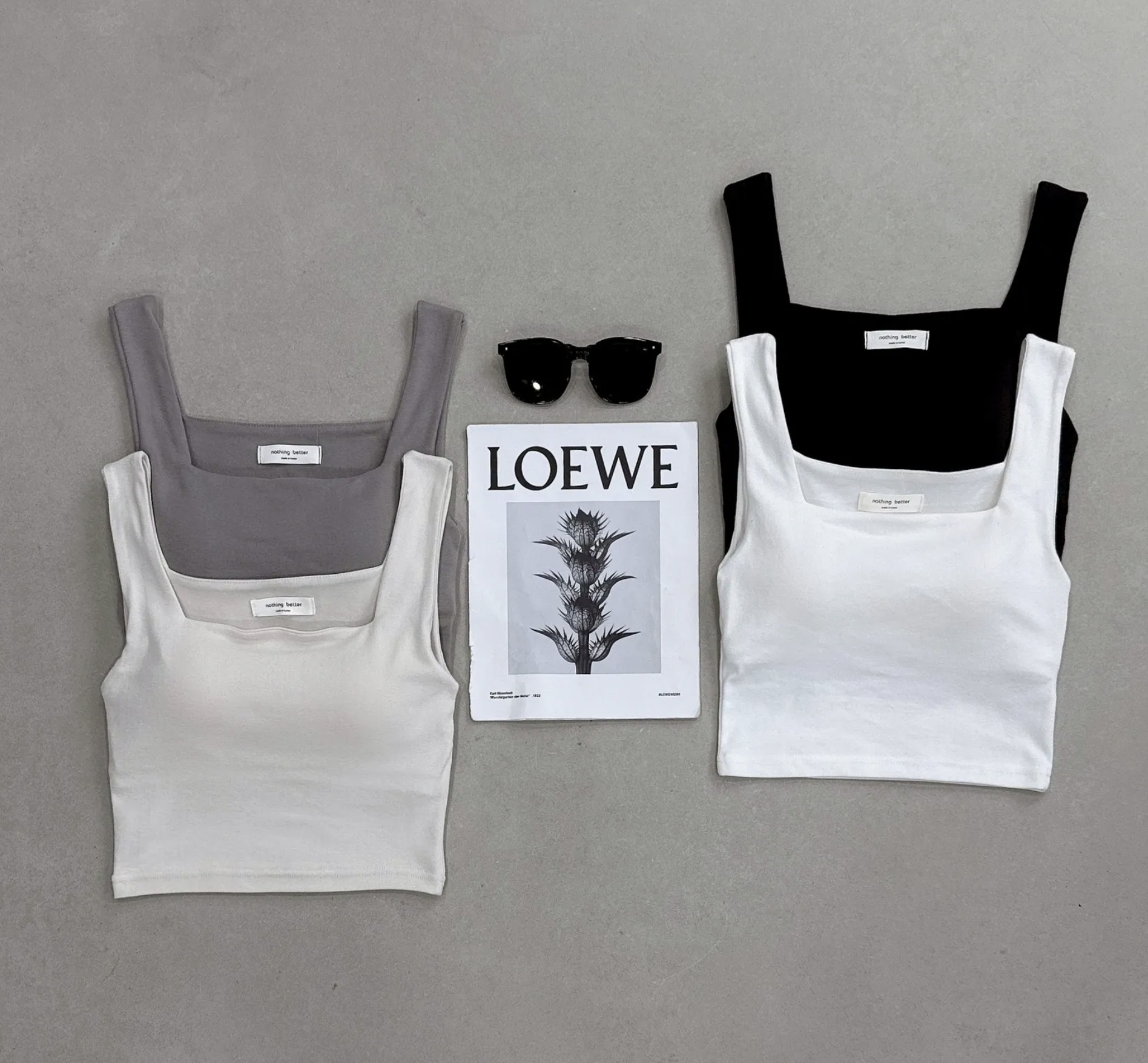 方領罩杯棉質背心