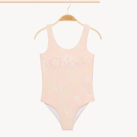 1FF0101-463 [CHLOE] Kids' One-Piece Swimsuit Pink Yellow (SS26) #CH26SB20863S05 (C-EU-E)