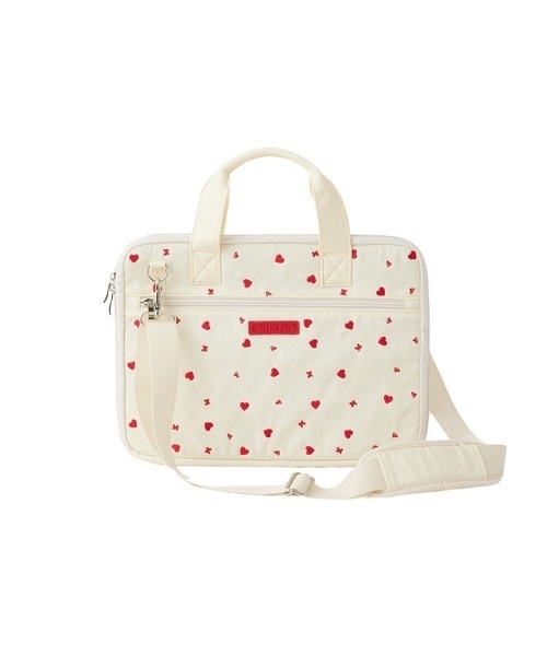 MILKFED. / HEART EMBROIDERY PC BAG