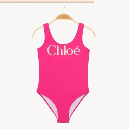 1FF0101-465 [CHLOE] Kids' One-Piece Swimsuit Very Fushia (SS26) #CH26SB2086646S (C-EU-E)