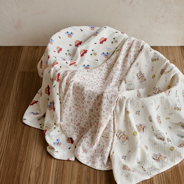 DTD玩轉人物Pure莫代爾系列-三重棉紗輕薄蓋毯