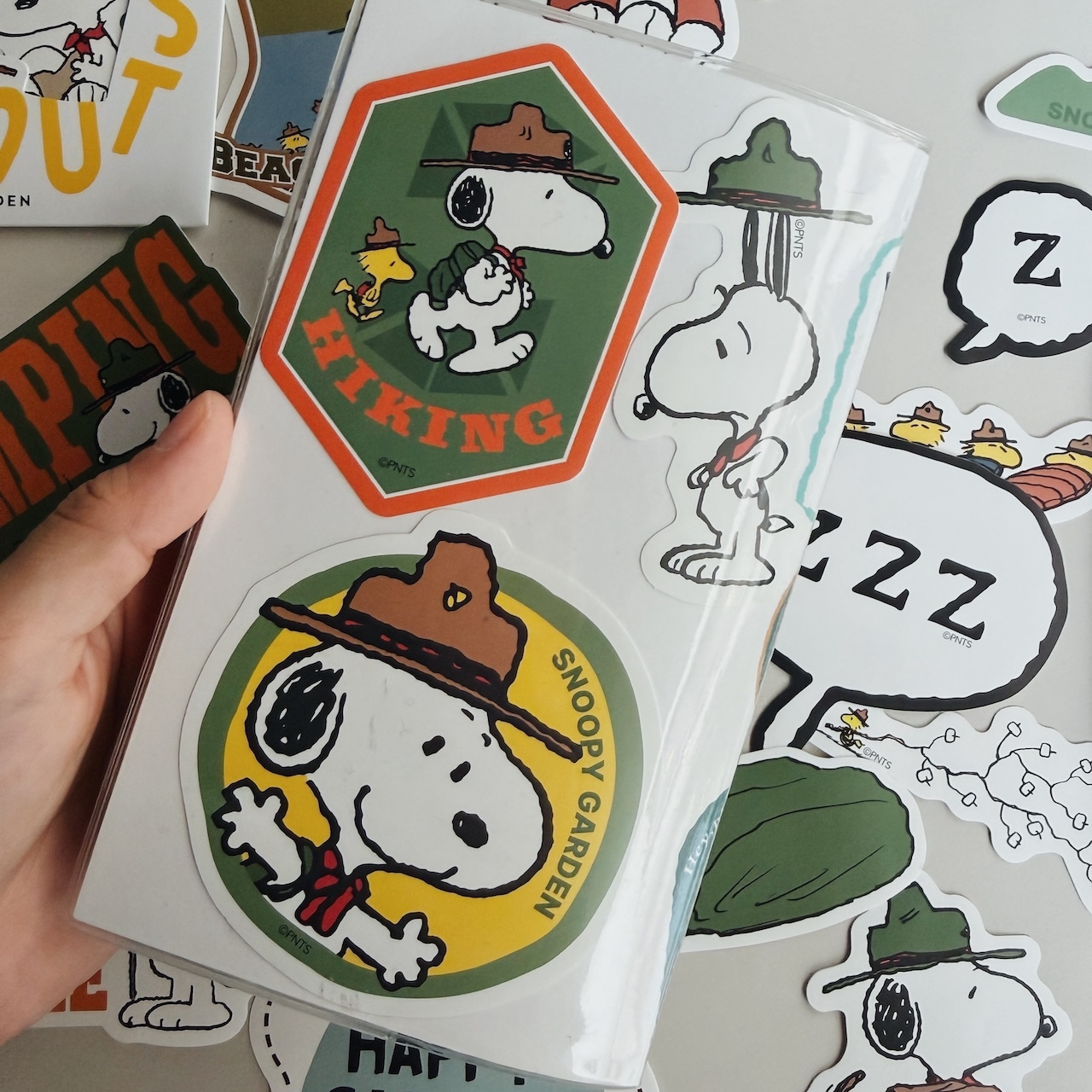 露營_Snoopy Garden 限定版貼紙包 24入｜日本Snoopy