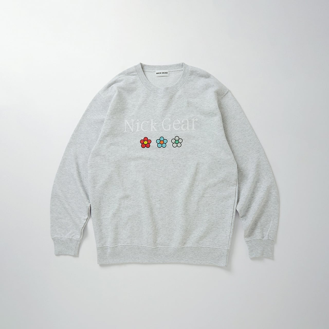 NICK GEAR - Flower Print Logo Sweat
