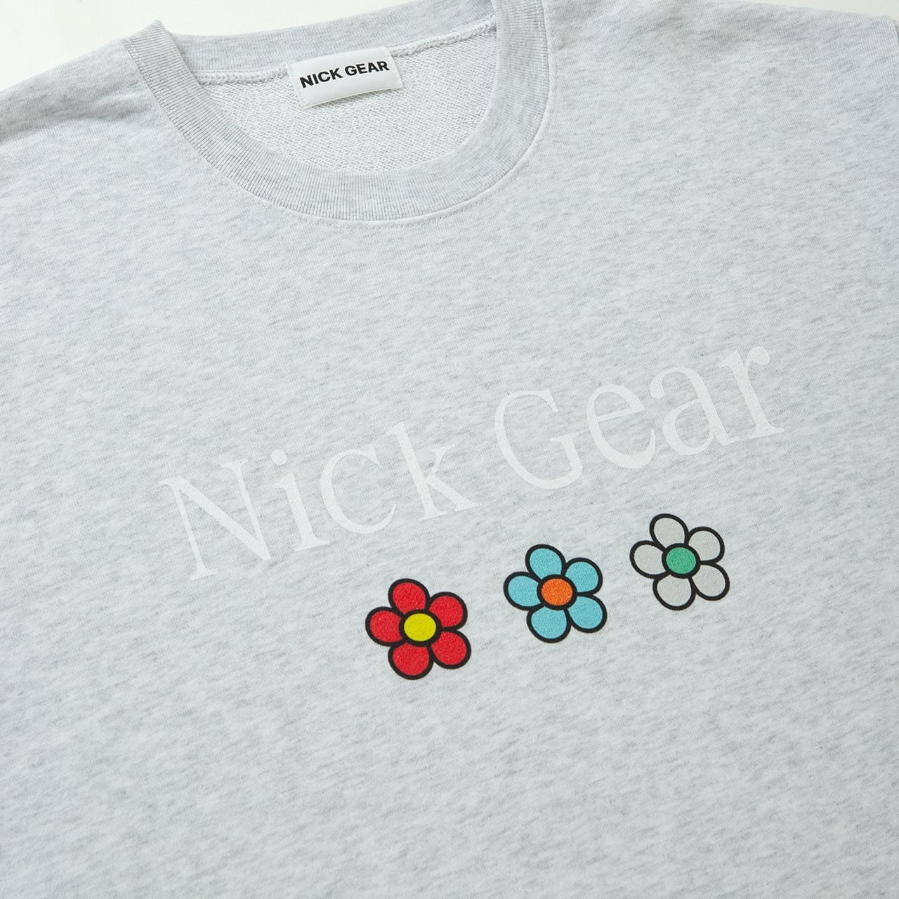 NICK GEAR - Flower Print Logo Sweat