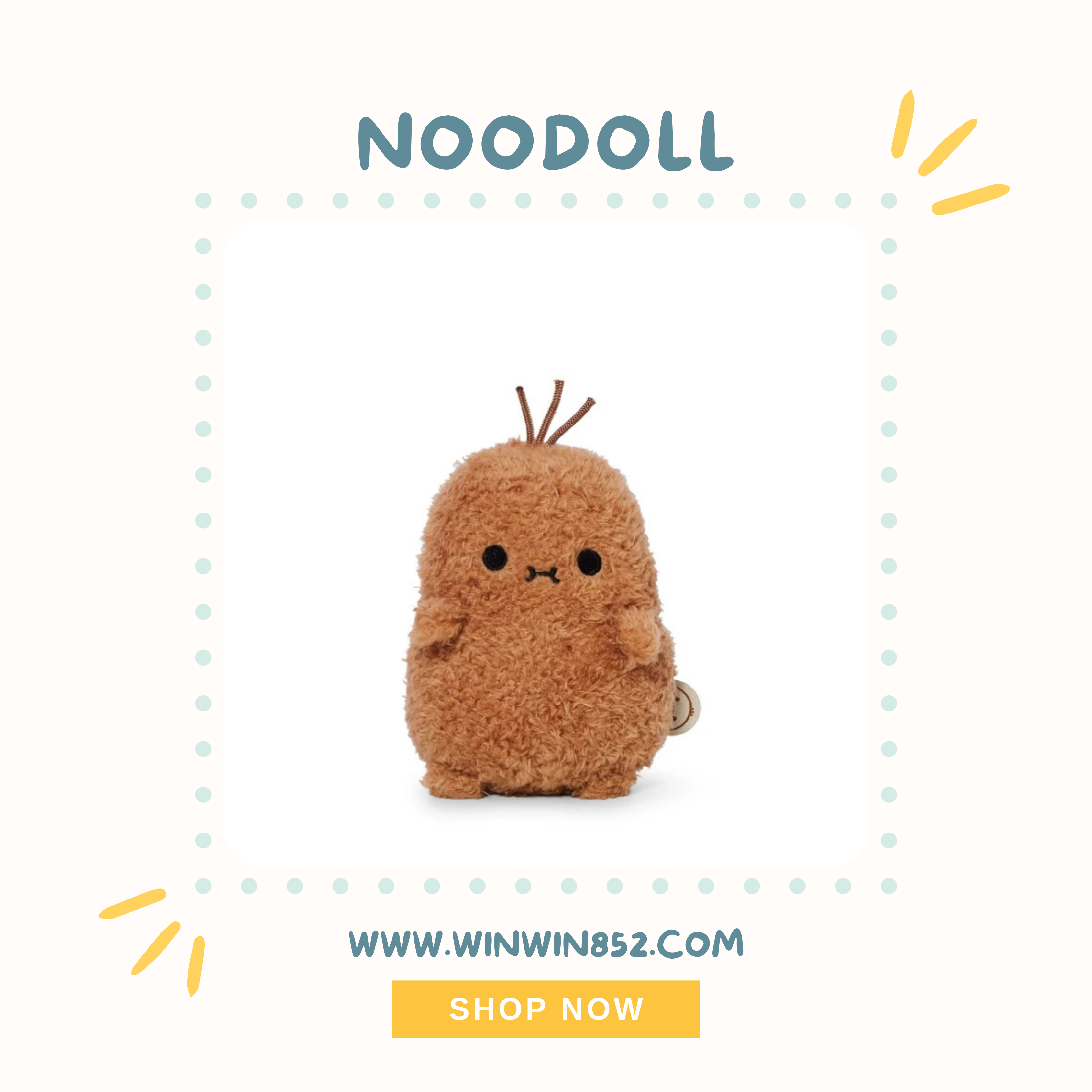 Noodoll Ricespud Mini Sitting Plush Toy
