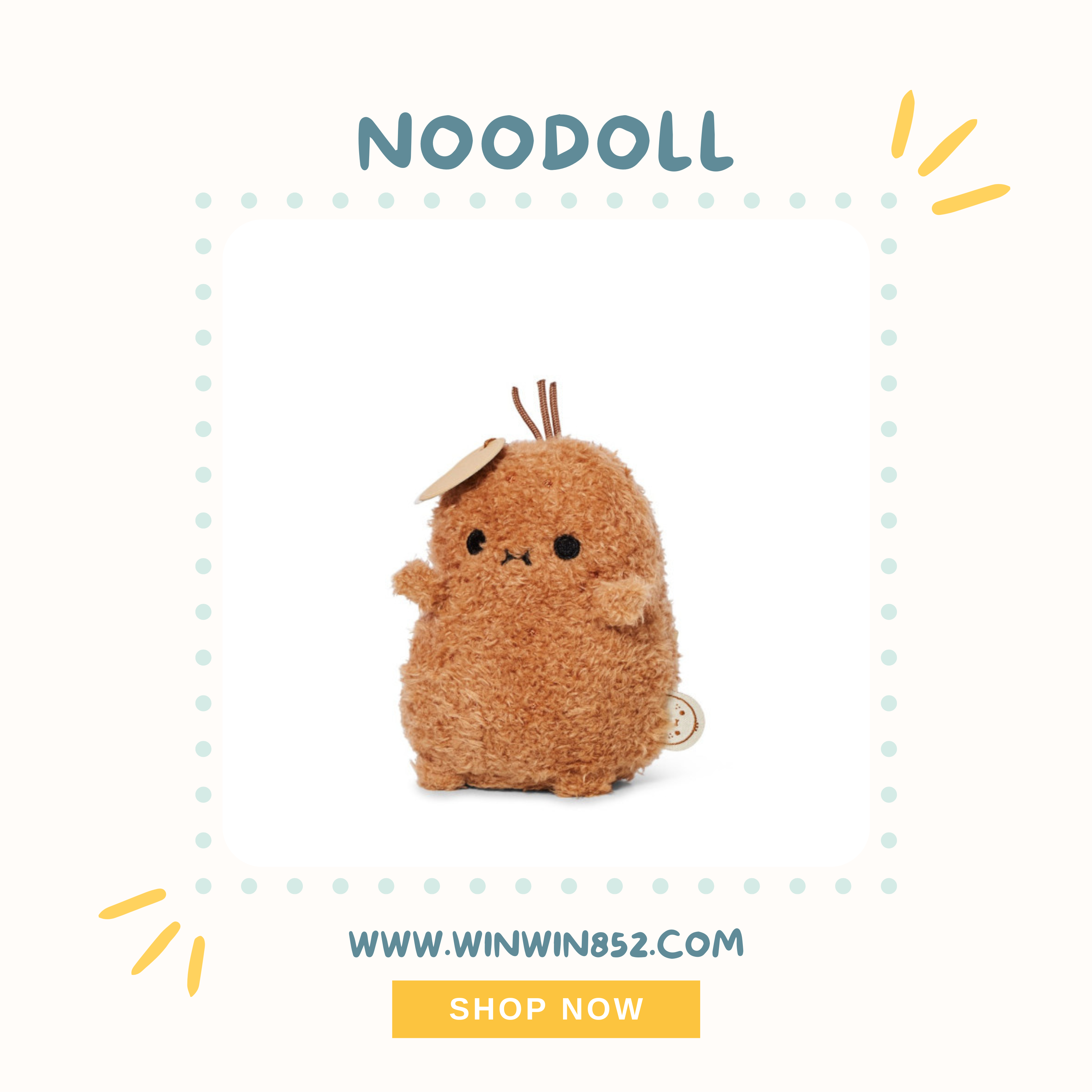 Noodoll Ricespud Mini Sitting Plush Toy