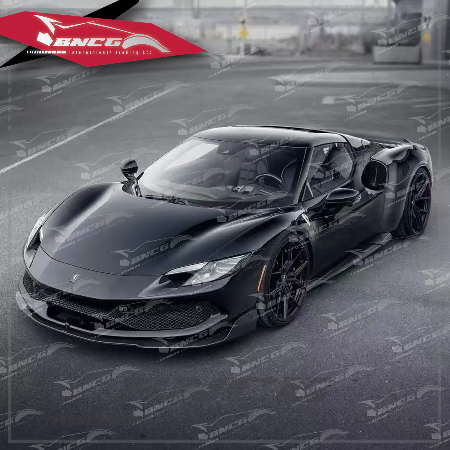 法拉利 Ferrari 296GTB RYFT款 乾碳纖維 空力套件 改裝 前導流 側裙 後導流 尾翼