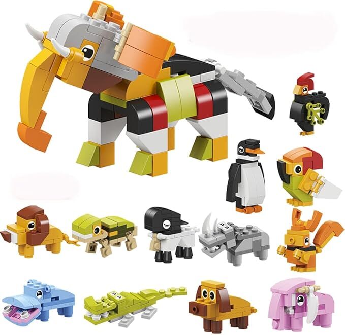 高雄分會│12合1迷你動物積木套組