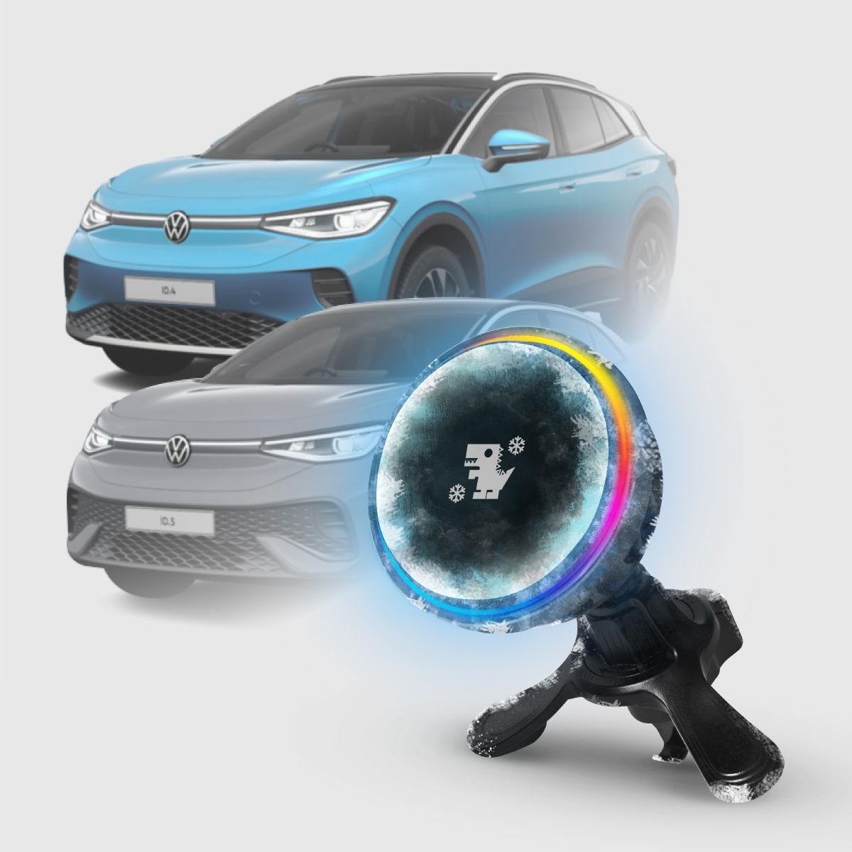 Volkswagen ID.4 / ID.5 系列｜XILLA黑鏡冰核智充手機架