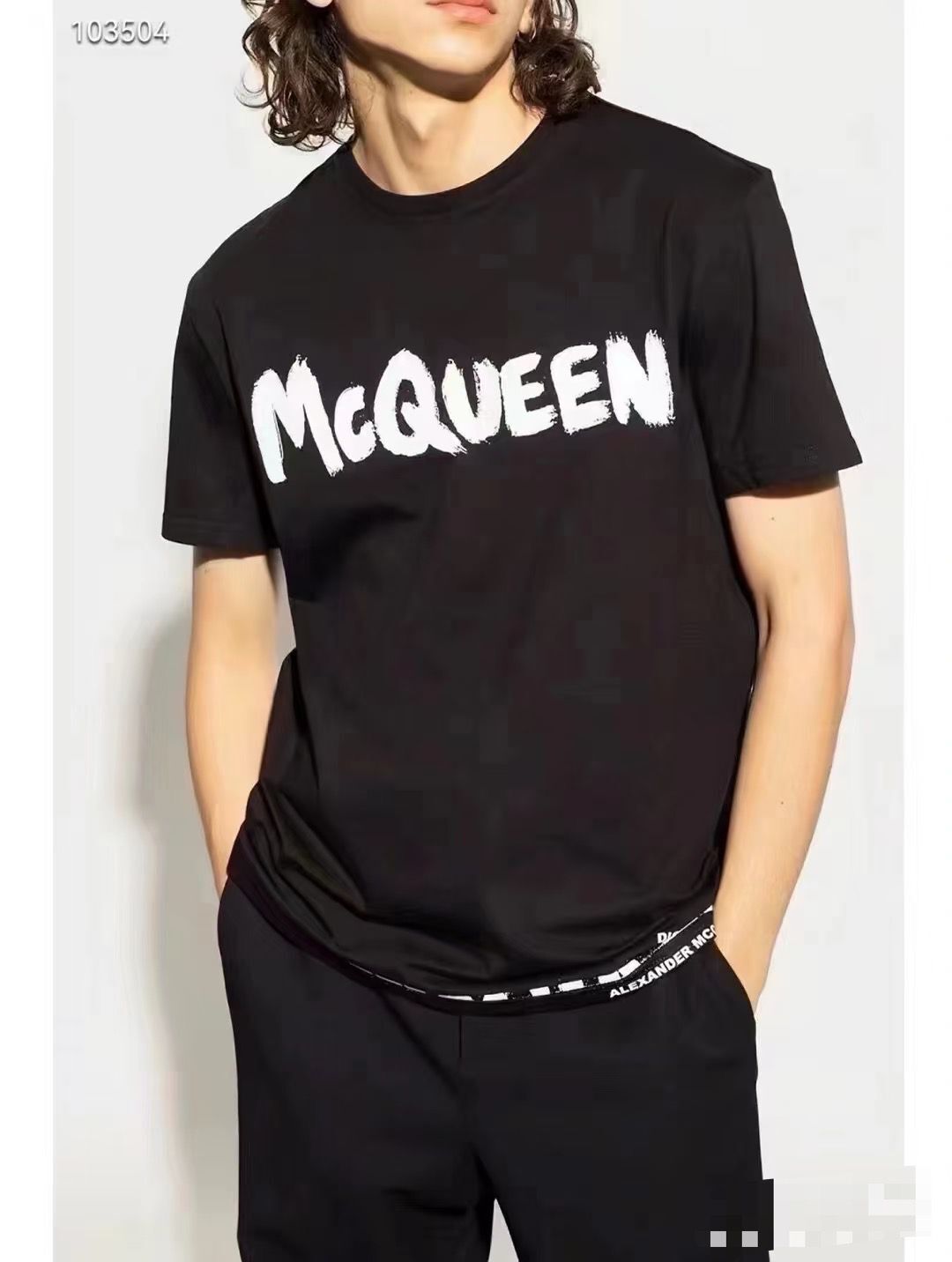LYS01350 Alexander McQueen 男裝印花logo短袖Tee
