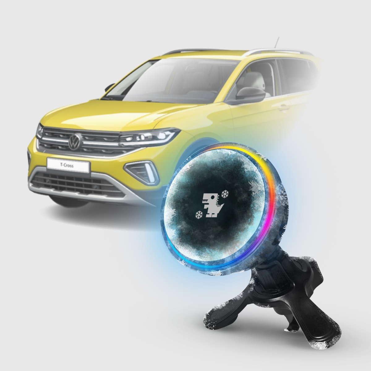 Volkswagen T-Cross 系列｜XILLA黑鏡冰核智充手機架