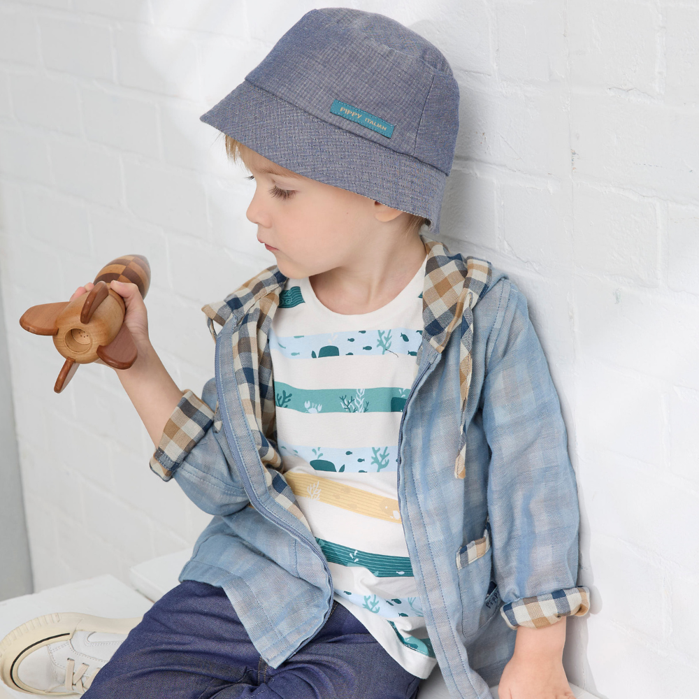 PIPPY沁涼棉質海洋世界印花圓領短袖上衣 綠