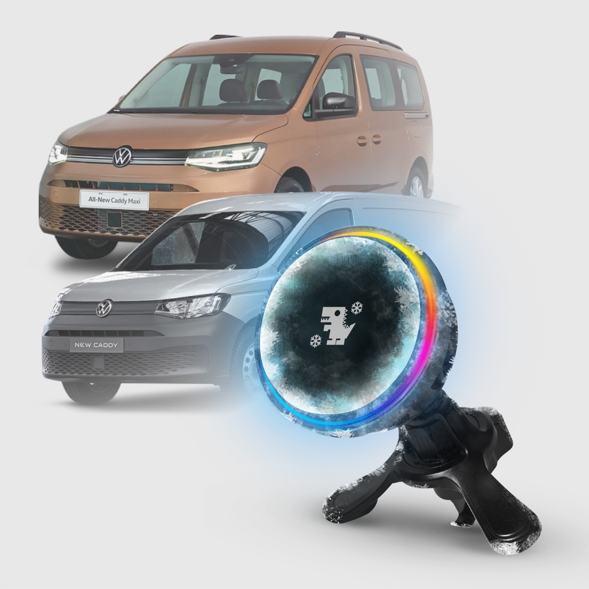 Volkswagen Caddy 系列｜XILLA黑鏡冰核智充手機架