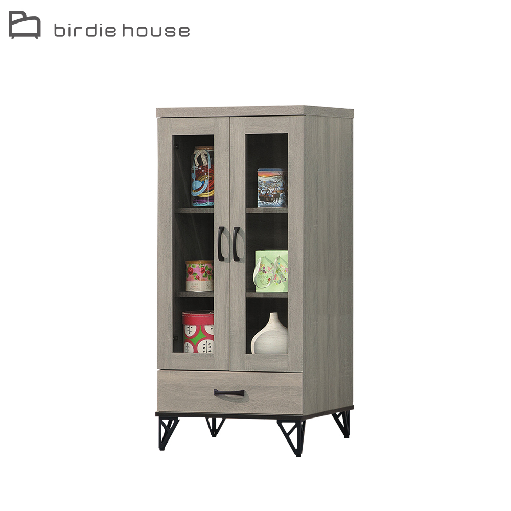 柏蒂家居-卡特森2尺二門一抽中展示櫃/書櫃/收納置物矮櫃